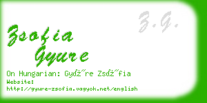 zsofia gyure business card